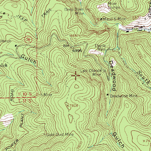 Topographic Map of Top Lode, NM