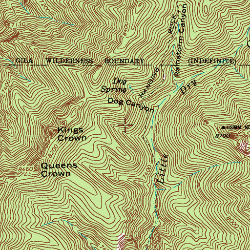 Topographic Map of Regal Adit, NM