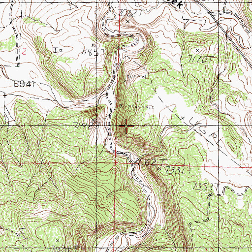 Topographic Map of Tafoya Mine, NM