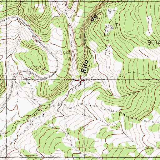 Topographic Map of Upper T.A. Creek, NM
