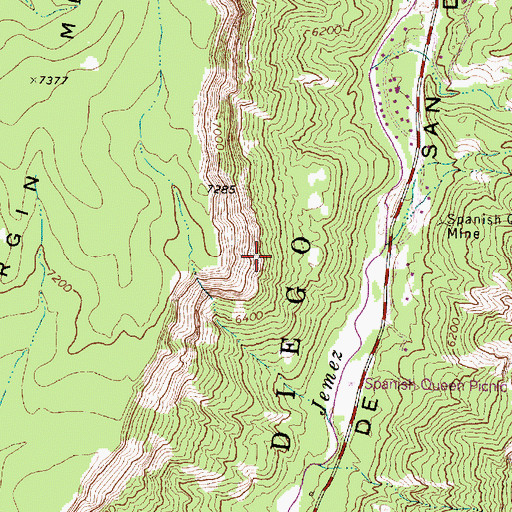 Topographic Map of Pyramid Pumnice Mine, NM