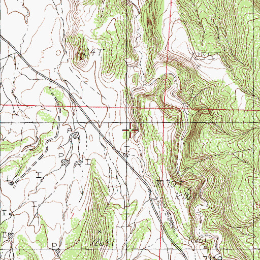 Topographic Map of Belino-Peisker Mine, NM