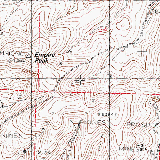 Topographic Map of Carrajel Shaft, NM