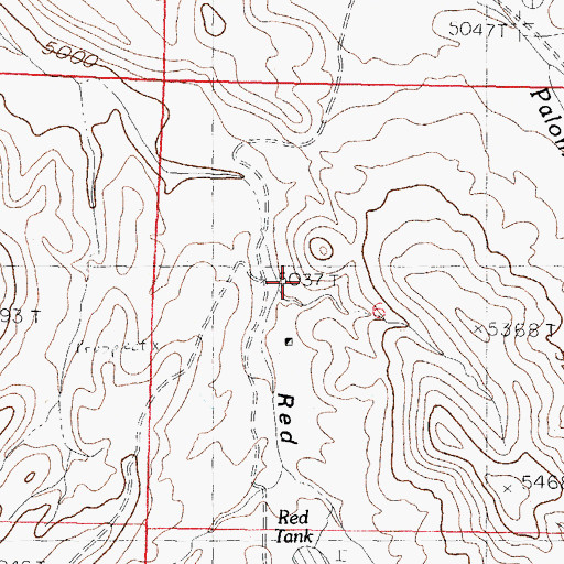 Topographic Map of Carroll, NM