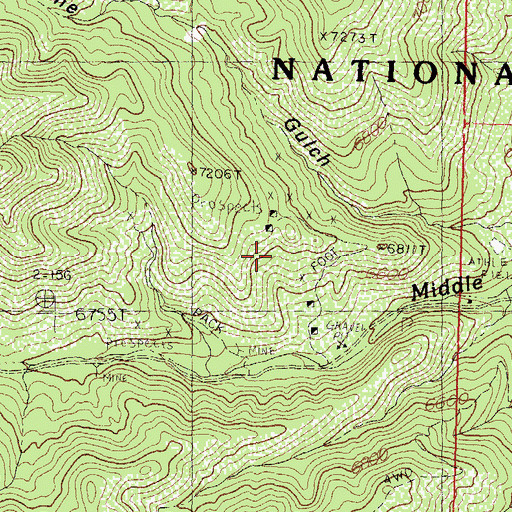 Topographic Map of United States and Illinois, NM