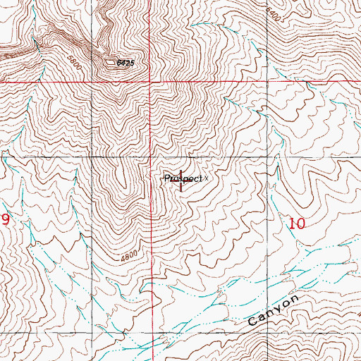 Topographic Map of Sulphur Canyon, NM