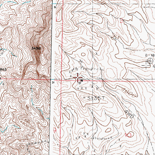 Topographic Map of Lorraine, NM