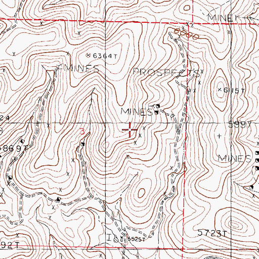 Topographic Map of Sherman, NM