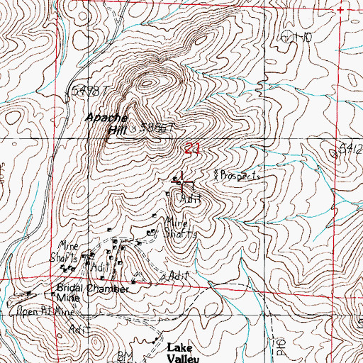 Topographic Map of Sierra Apache, NM