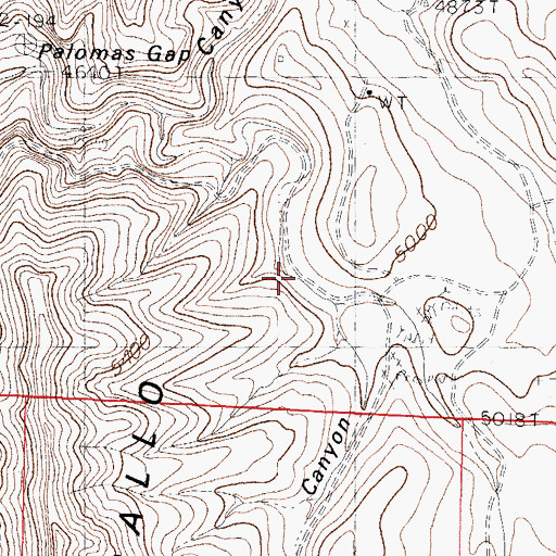 Topographic Map of Harding, NM