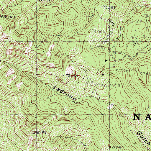 Topographic Map of Sally B Number One Mine, NM