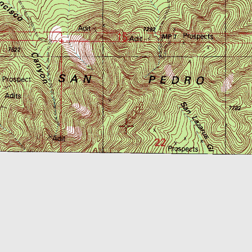 Topographic Map of Sunset, NM