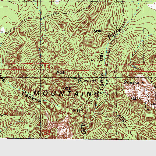 Topographic Map of Jessie, NM