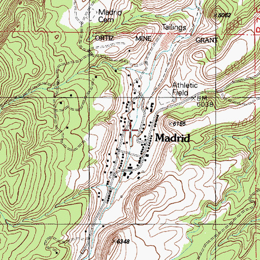 Topographic Map of Jones Coal Mine, NM