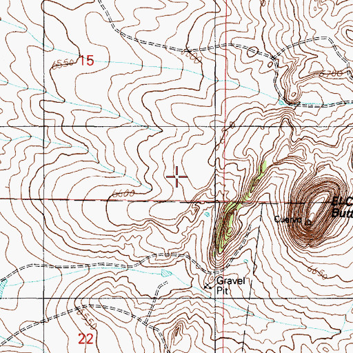Topographic Map of El Cuervo, NM
