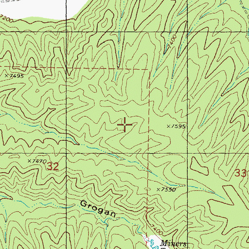 Topographic Map of Silver Drip Mine Area, NM