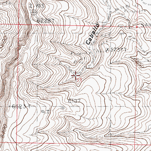 Topographic Map of Cox, NM