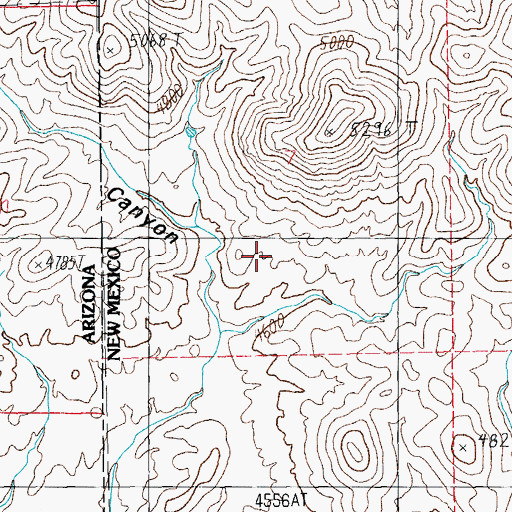 Topographic Map of Black Face, NM