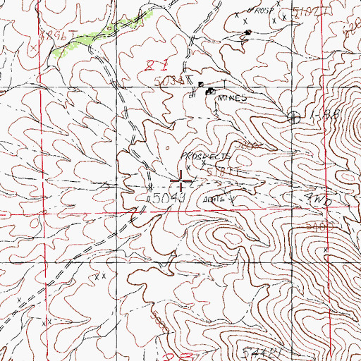 Topographic Map of Silver Trail Tunnel, NM