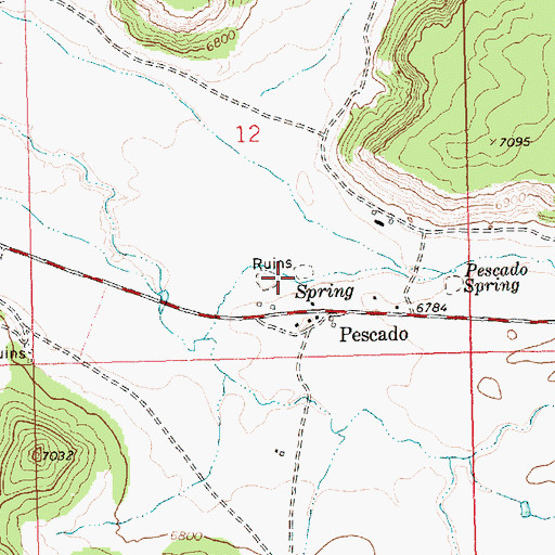 Topographic Map of Lower Pescado, NM