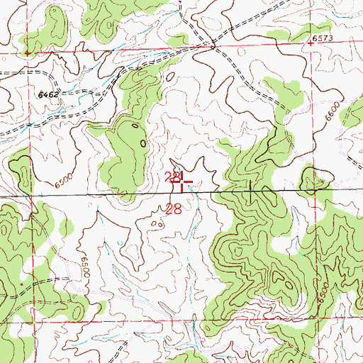 Topographic Map of Parker Spring, NM