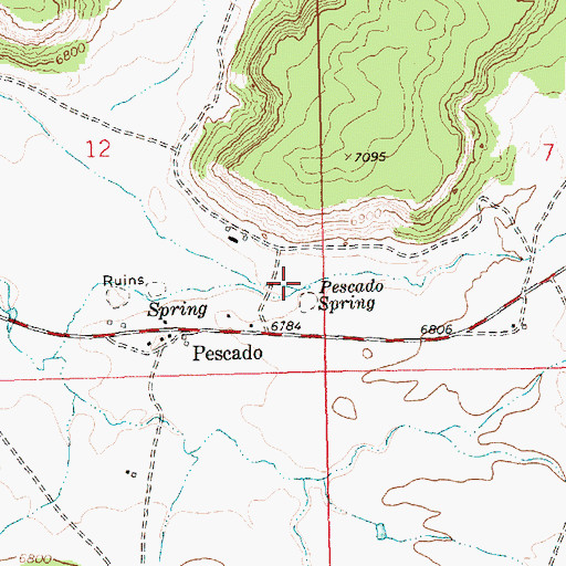 Topographic Map of Upper Pescado, NM