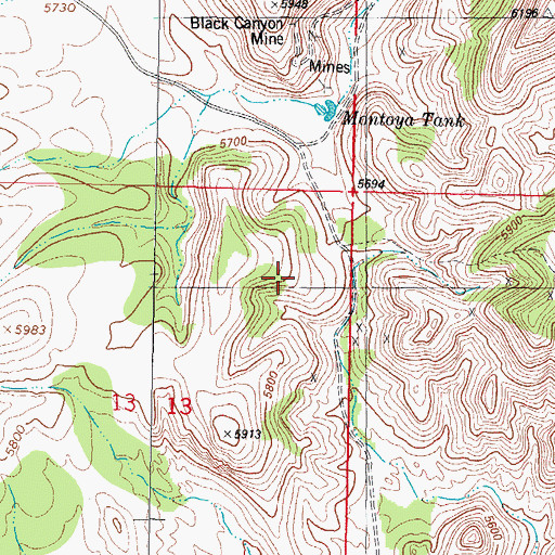 Topographic Map of M and M Group, NM