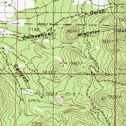 Topographic Map of Morning Star, NM