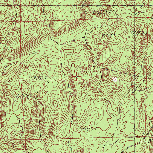 Topographic Map of Brown, NM