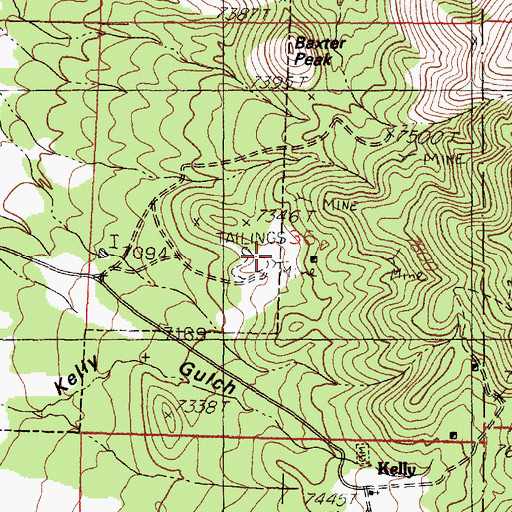 Topographic Map of Graphic Waldo, NM