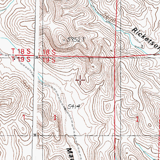 Topographic Map of Booth, NM