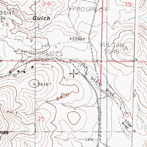Topographic Map of Dutch Gulch, NM