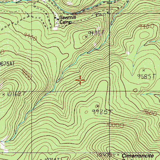 Topographic Map of Thunder Mine, NM
