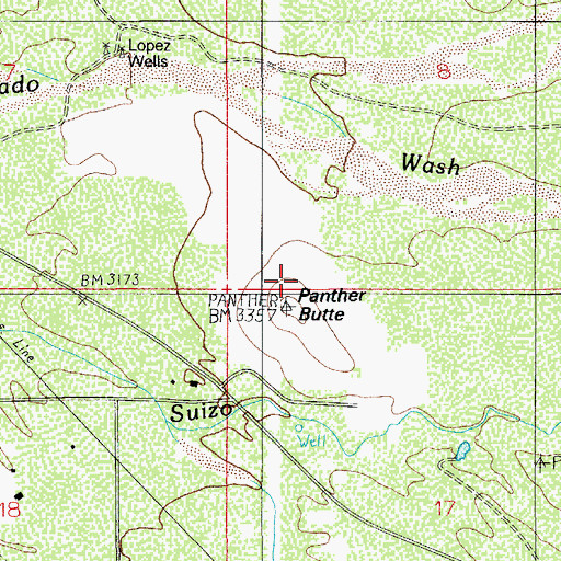 Topographic Map of Panther Butte, AZ