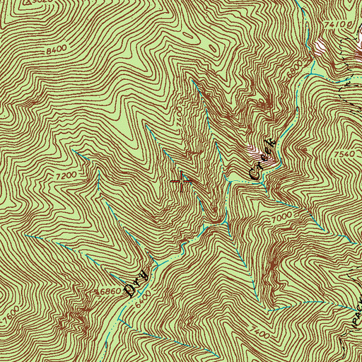Topographic Map of Mountain View Claim, NM