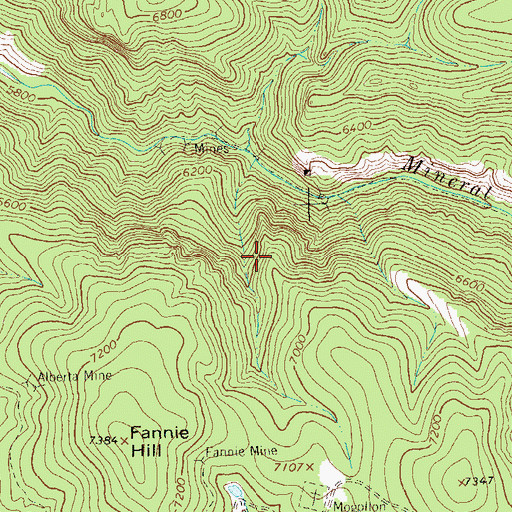 Topographic Map of Old Strike Lode, NM