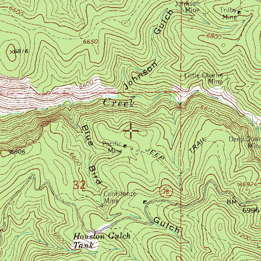 Topographic Map of Red Bird Lode, NM