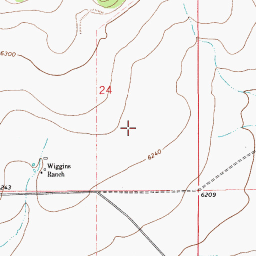 Topographic Map of Mobil 1 Wiggins, NM