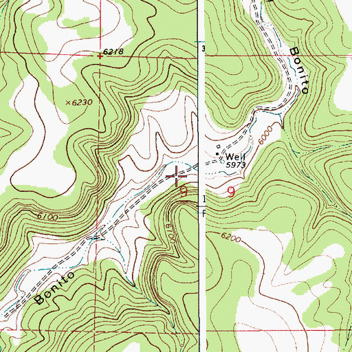 Topographic Map of Mobil 1 Wooten, NM