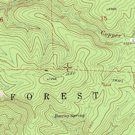 Topographic Map of Apache Group, NM