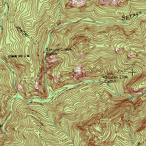 Topographic Map of Royal Gorge Claim, NM