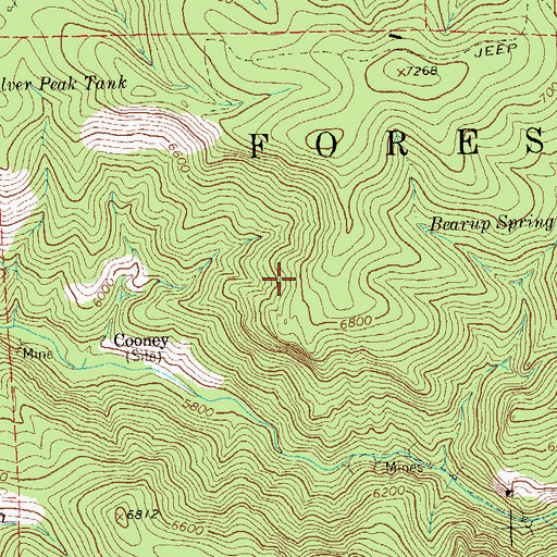 Topographic Map of Blair Lode, NM