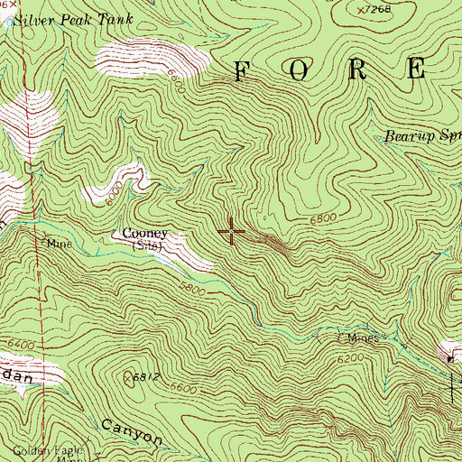 Topographic Map of Silver Bar Lode Number 2 Group, NM