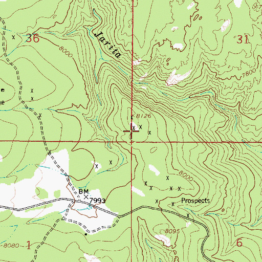Topographic Map of Saint Christopher Columbite Plate, NM