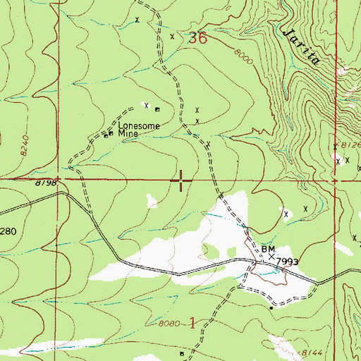 Topographic Map of Saint Joseph, NM