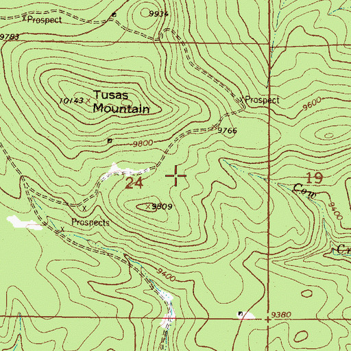 Topographic Map of Strawberry Mine, NM