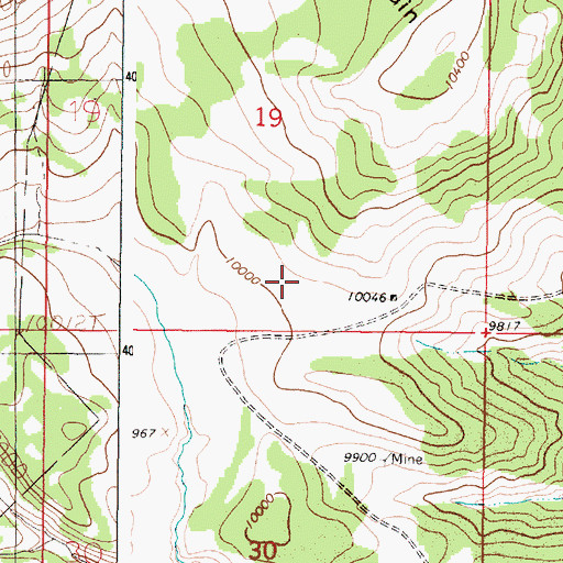 Topographic Map of Sunrise Prospect, NM