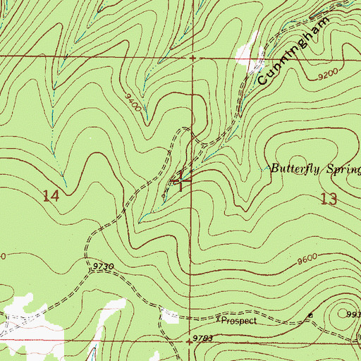 Topographic Map of Schley Prospect, NM