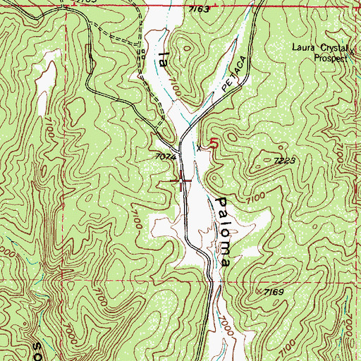 Topographic Map of Worm Mines Incorporated Property, NM