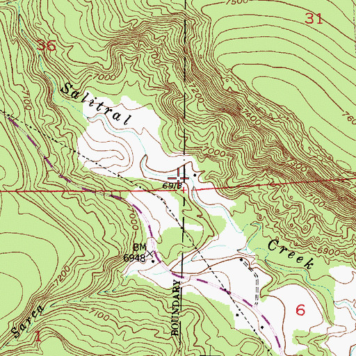 Topographic Map of Resurrection, NM